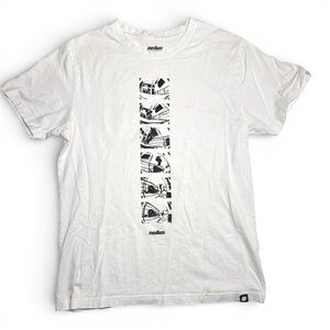 White Skate Frames Shirt Size Medium